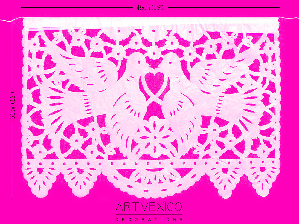 Traditional Mexican Wedding Papel Picado Ready-To-Buy 5m/16ft Long Garlands