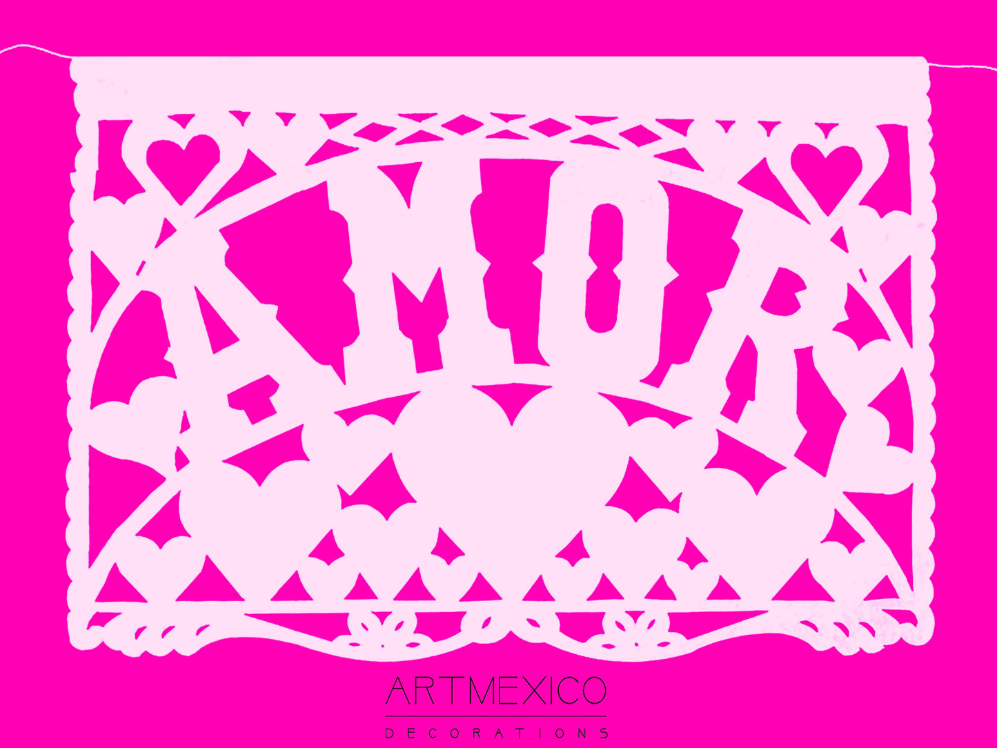Traditional Mexican Wedding Papel Picado Ready-To-Buy 5m/16ft Long Garlands