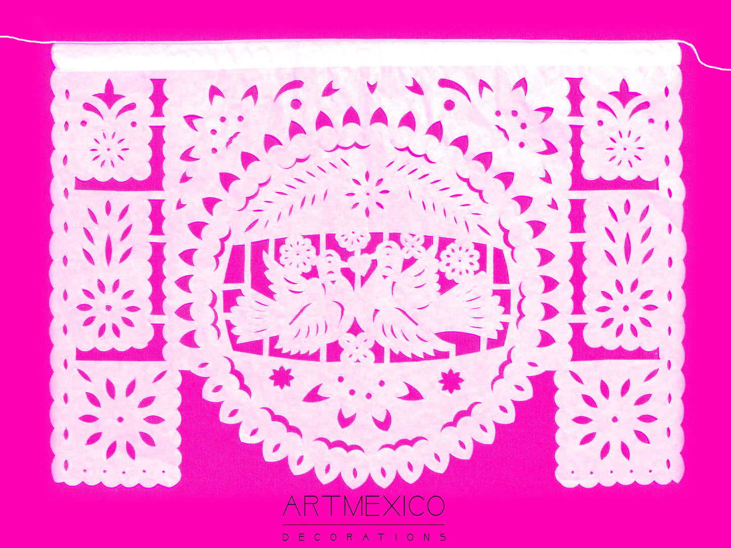 Traditional Mexican Wedding Papel Picado Ready-To-Buy 5m/16ft Long Garlands