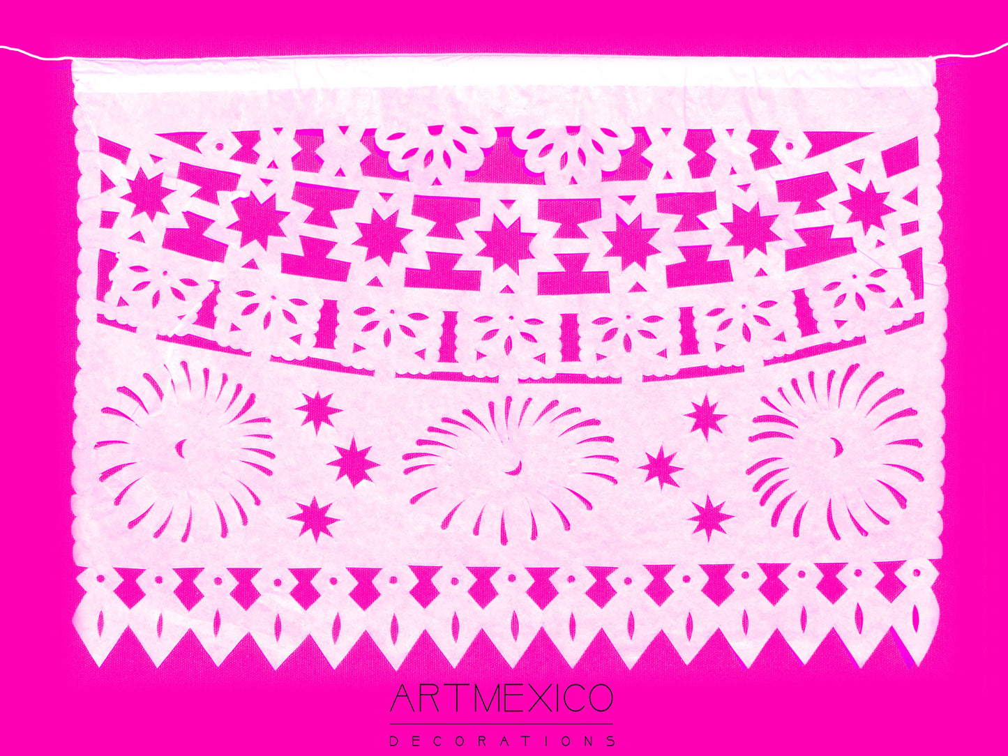 Traditional Mexican Wedding Papel Picado Ready-To-Buy 5m/16ft Long Garlands