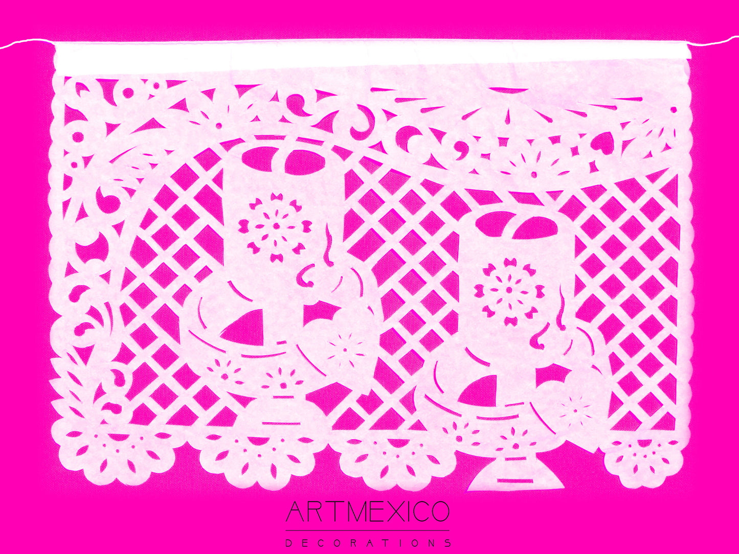 Traditional Mexican Wedding Papel Picado Ready-To-Buy 5m/16ft Long Garlands
