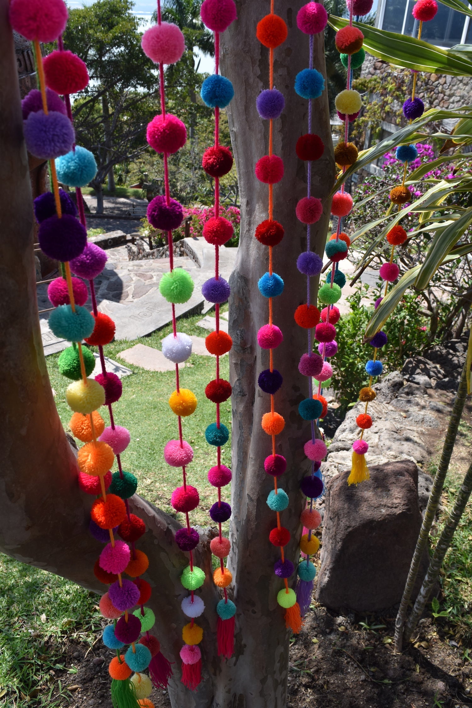 Mexican pom pom garlands