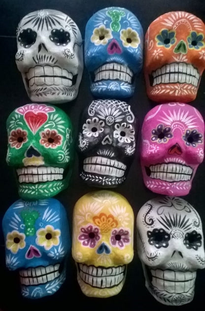 Masques de crânes mexicains - Décorations pour la fête des morts