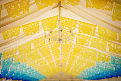 Personalised Mexican Wedding Papel Picado Decorations in Custom Colours - ARTMEXICO