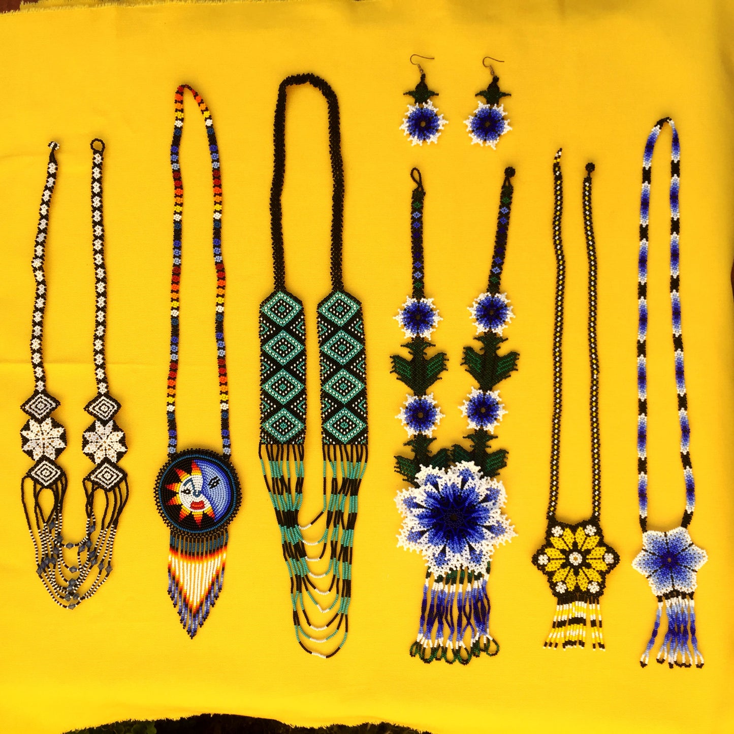 18 Wholesale Mexican Huichol Beaded Necklaces Unique Statement Jewellery - ARTMEXICO