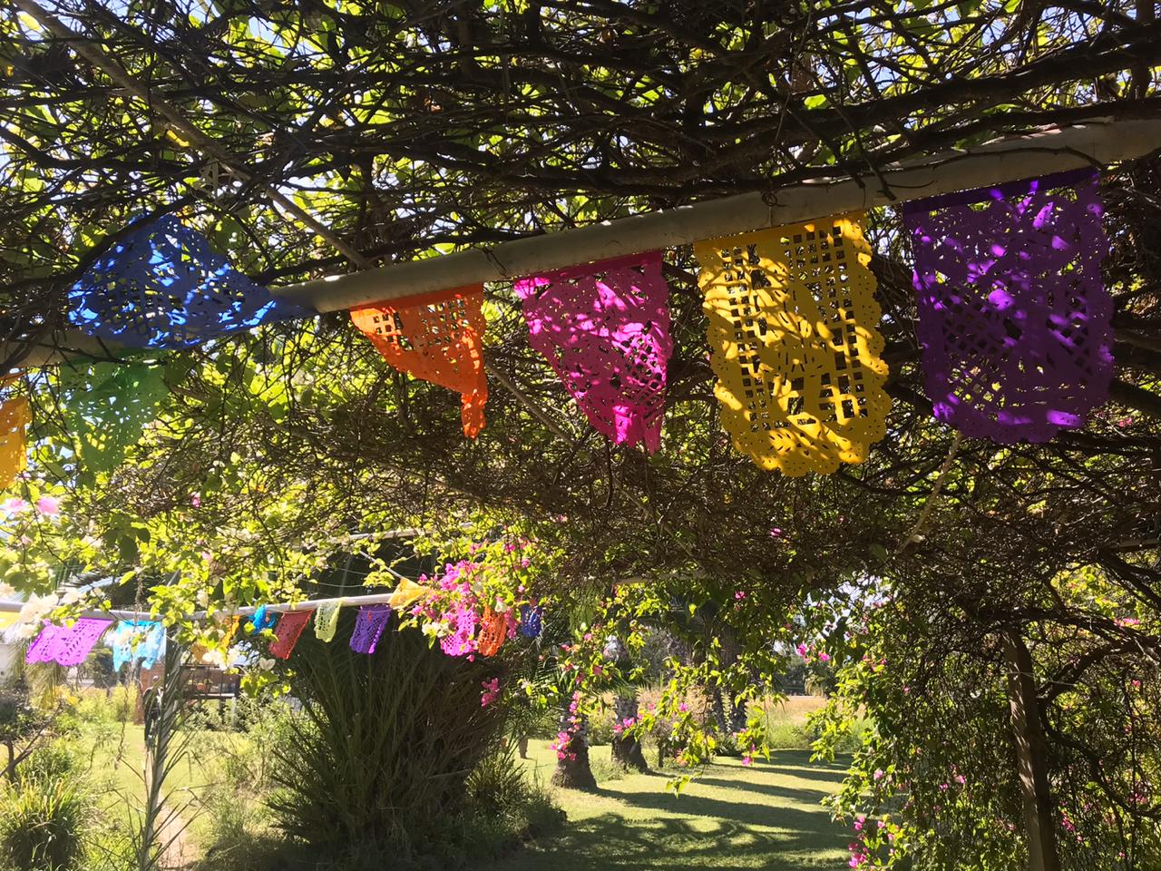 Day Of The Dead Banner Halloween Bunting | 5m / 16ft Papel Picado Banner with 16 Medium Flags