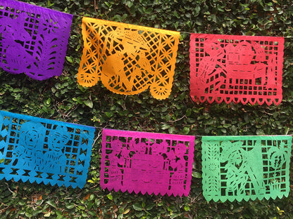 day of the dead papel picado bunting party decorations