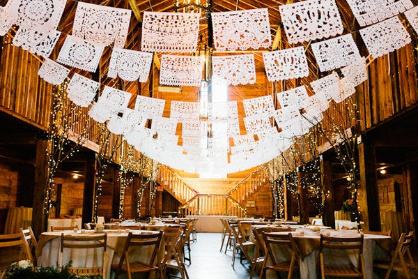 Mexican Wedding Papel Picado Bunting Decorations | Custom Made Lengths To Fit Your Venue Perfectly - ARTMEXICO