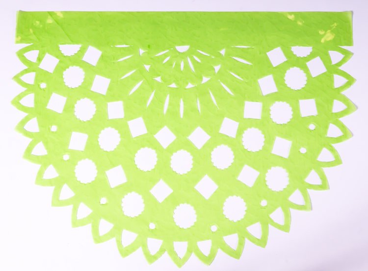 Rainbow Fiesta Papel Picado Mexican Party Bunting | 5m 16.4ft Garland with 10 Large Flags - ARTMEXICO