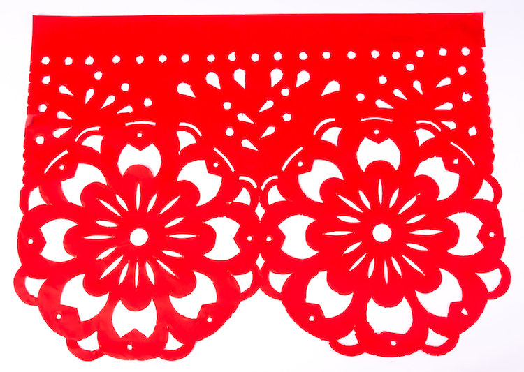 Rainbow Fiesta Papel Picado Mexican Party Bunting | 5m 16.4ft Garland with 10 Large Flags - ARTMEXICO