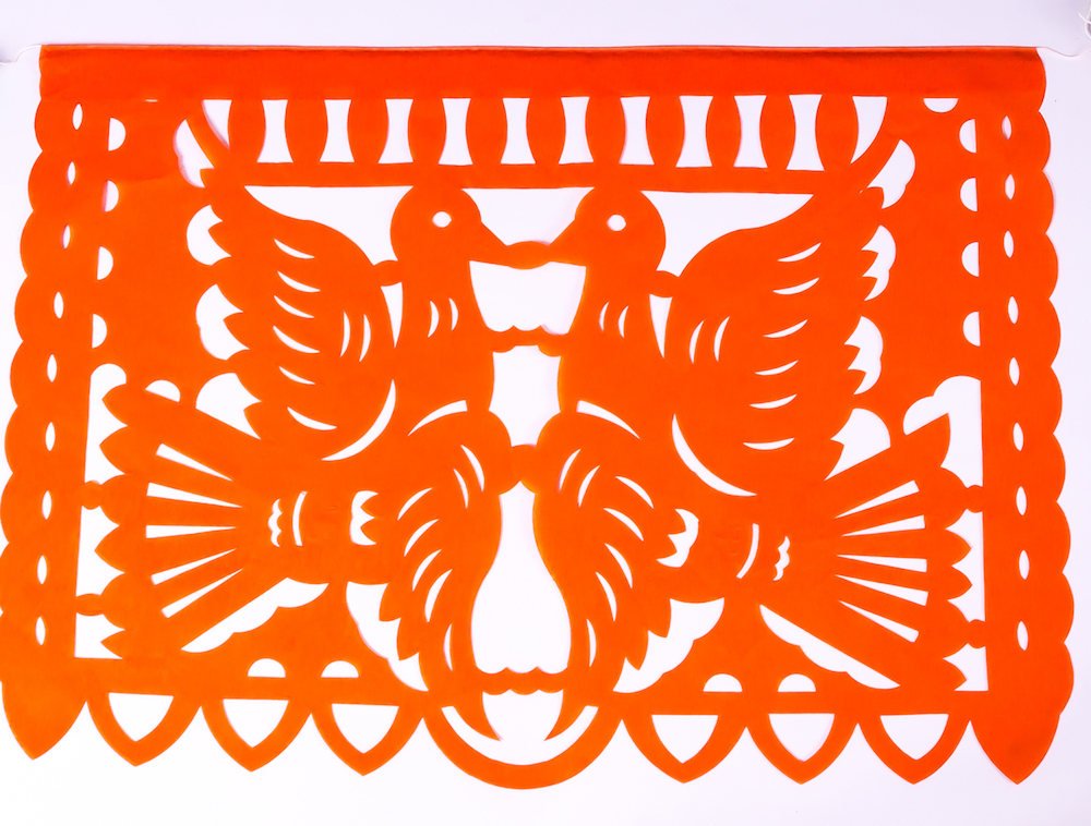 Mexican papel picado bunting banner garland party decor for Mexican themed fiestas