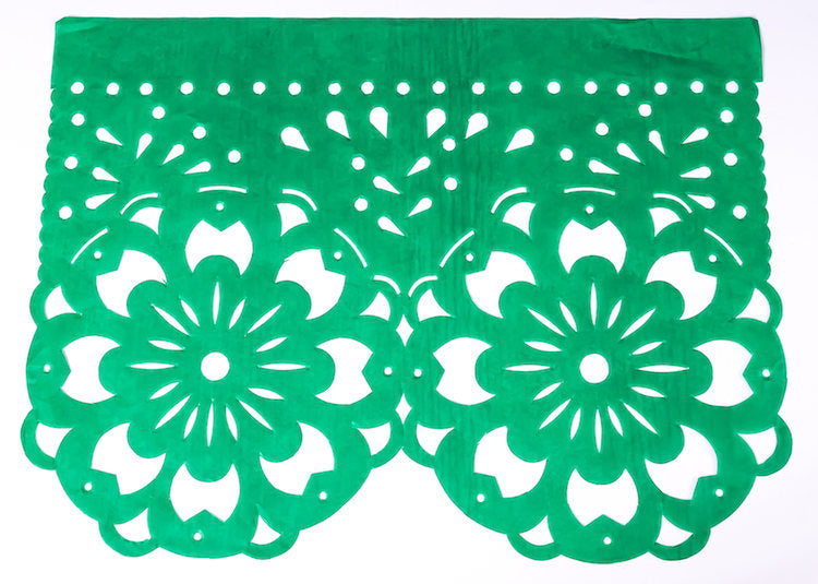 Rainbow Fiesta Papel Picado Mexican Party Bunting | 5m 16.4ft Garland with 10 Large Flags - ARTMEXICO