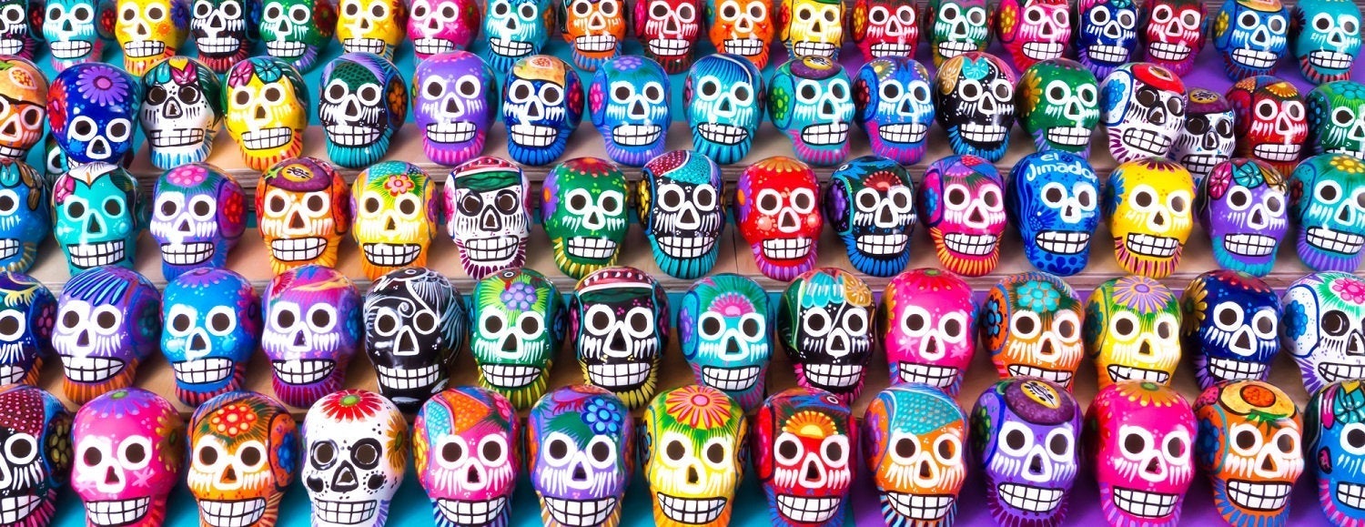 Small Ceramic Skulls Wholesale x 50 | Painted Beautifully With Love In Mexico By Traditional Artist | Dia de Muertos Sugar Skull Decoration - ARTMEXICO
