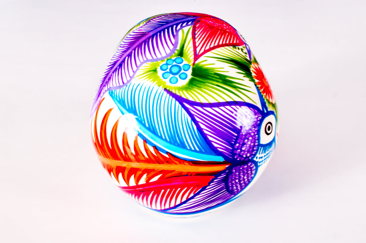 Large Ceramic Skulls Wholesale x 20 | Hand-painted With Love In Mexico By Traditional Huichol Artist - ARTMEXICO