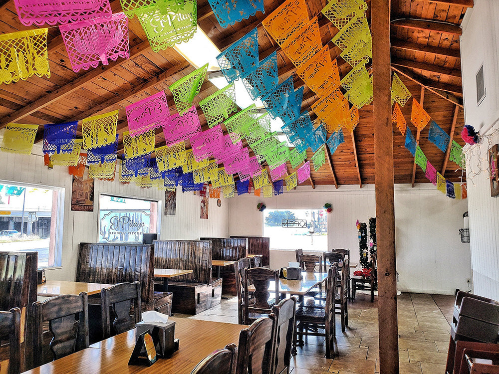 Mexican Restaurant Bunting Decor Custom Made Flags Made With Your Logo in Your Branding Colours - ARTMEXICO
