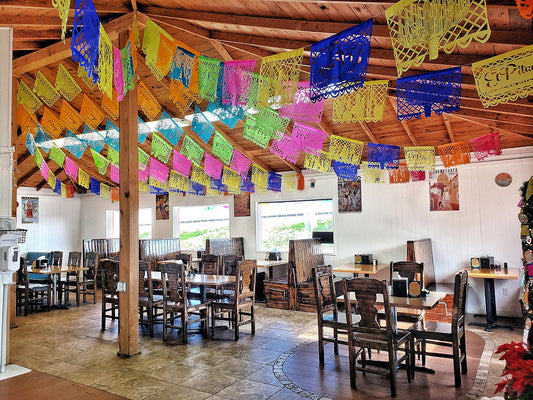 Mexican Restaurant Bunting Decor Custom Made Flags Made With Your Logo in Your Branding Colours - ARTMEXICO