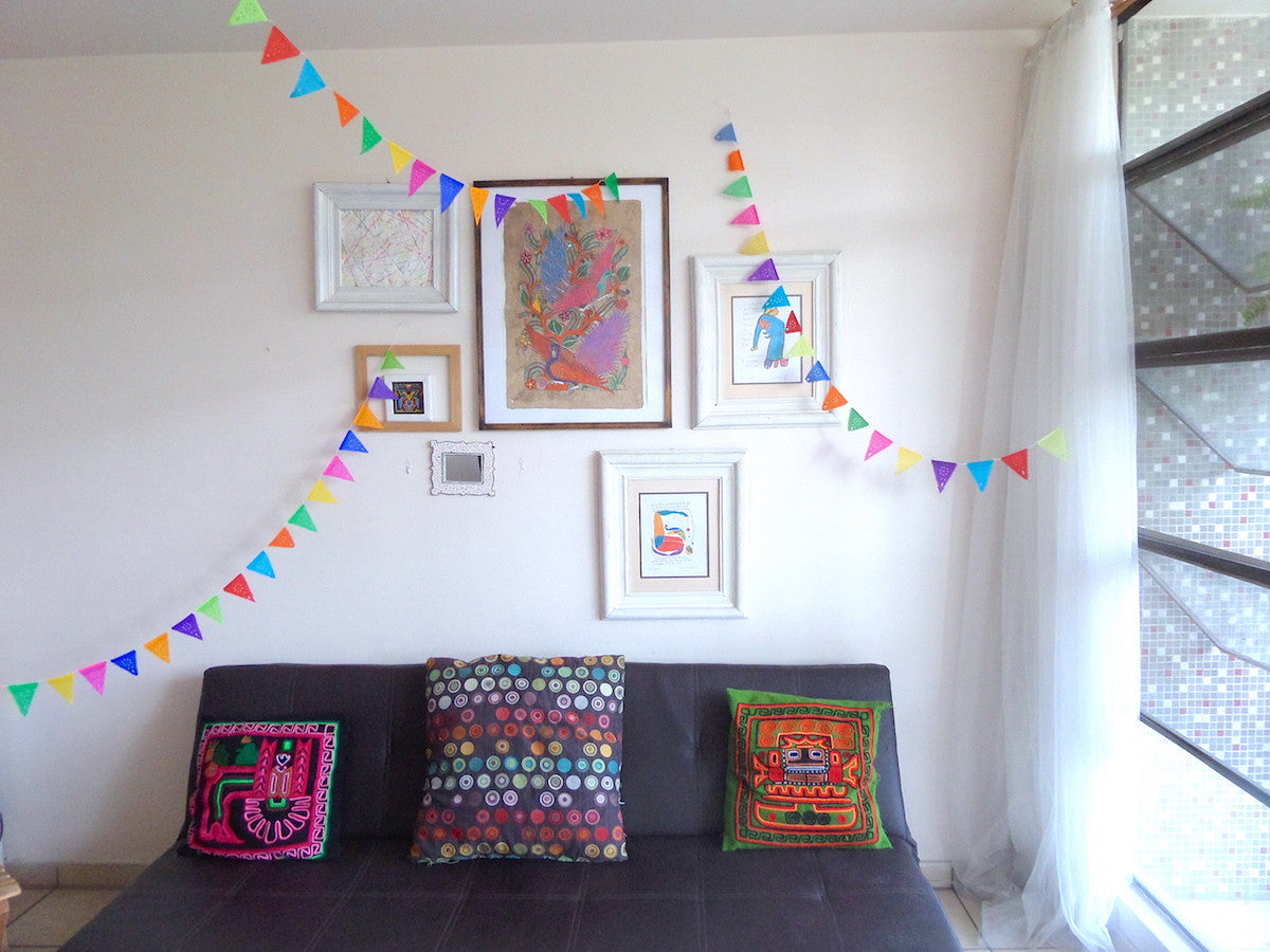 mini paper bunting mexican home decor