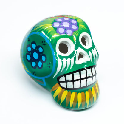 sugar skull ornament green