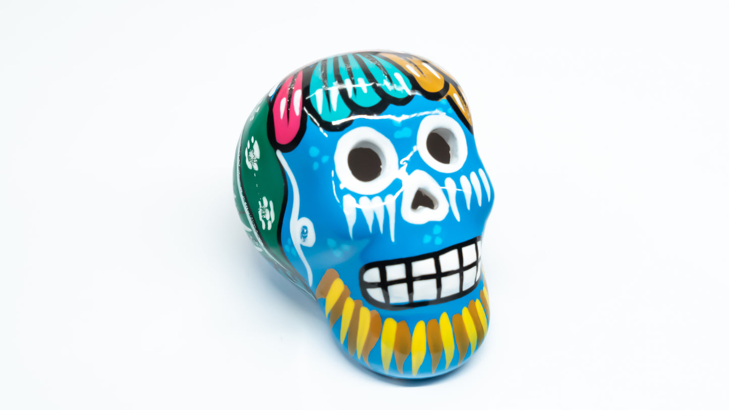 sugar skull ornament light blue