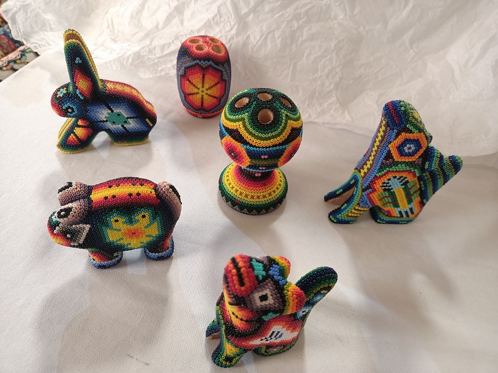 Wixarika Huichol Beaded Art - 12 Mini Figures Wholesale